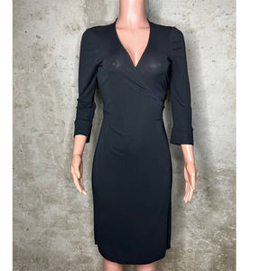 Diane Von Furstenberg Black Wrap Julian Dress Sz.6